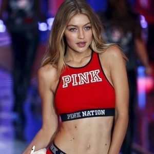 (Free w/ bundle) Red high neck pink/VS small sports bra